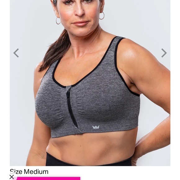 SHEFIT Lounge Bra Graphite Gray Black Size Small Sports Bra Workout Athletic NWT - Picture 3 of 13